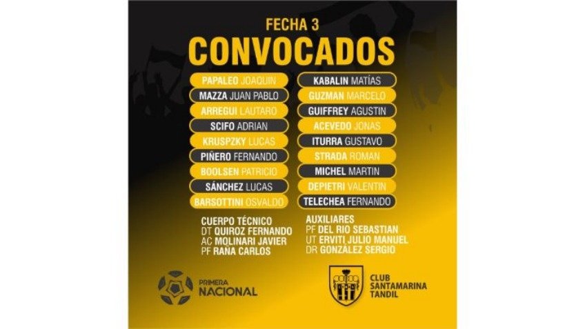 Santamarina visita a Chacarita el sábado al mediodía